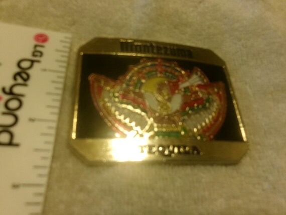 Montezuma Tequila Solid Brass Buckle - image 4