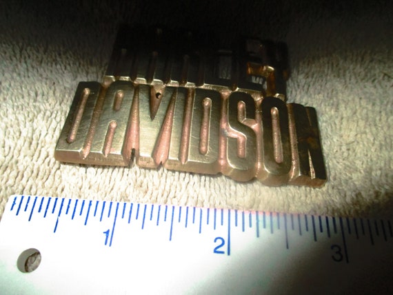 Vintage Super Rare Harley Davidson Solid Brass Bu… - image 4