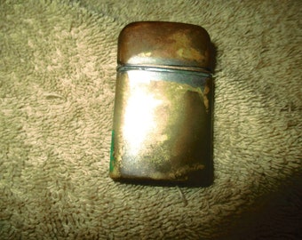 アンティーク 真鍮製ライター ヴィンテージアンティークの希少なクローム/真鍮製シガレットライター