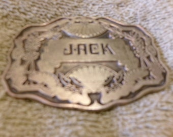 Vintage JACK Solid Brass Buckle