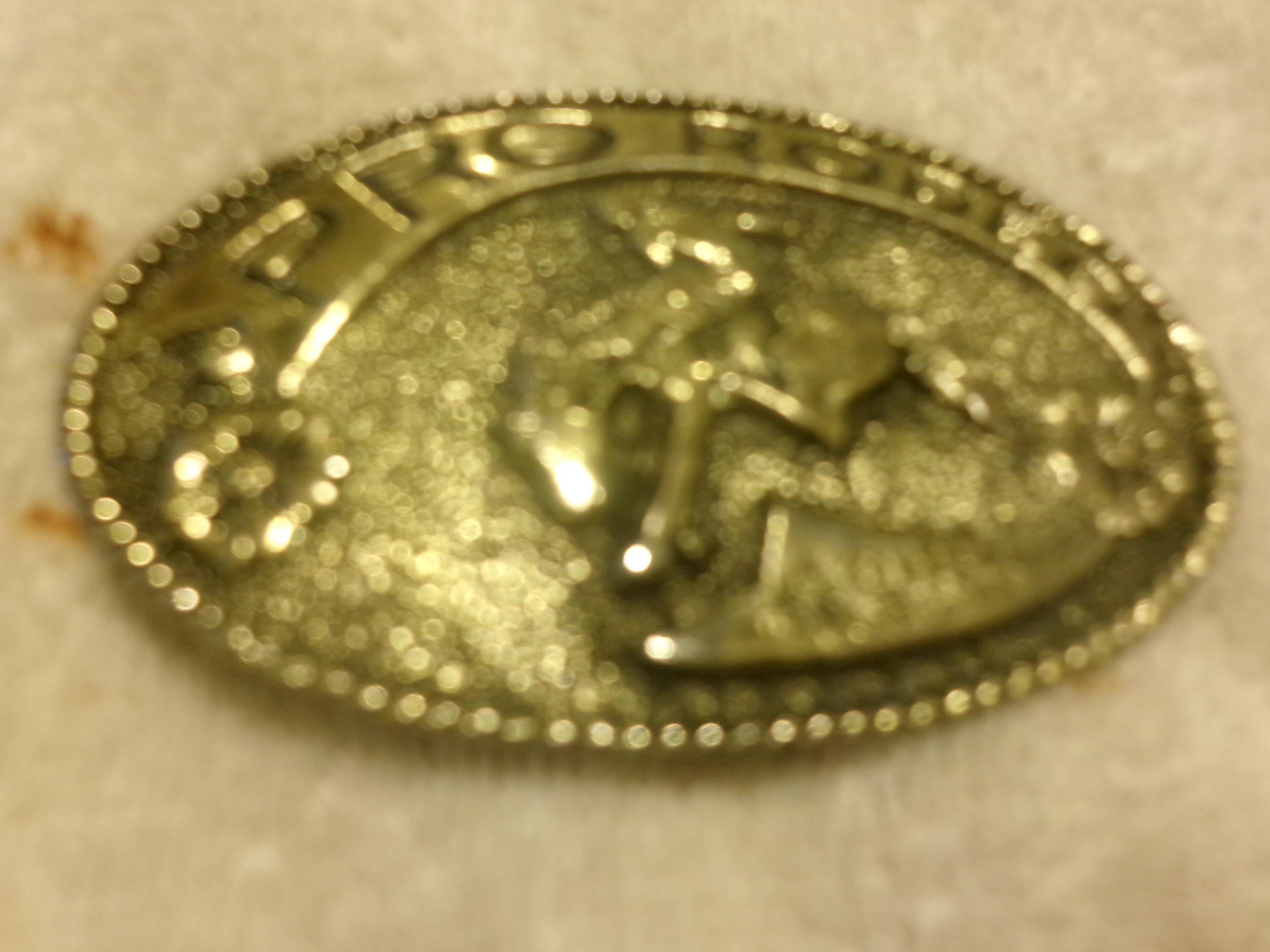VIntage Pro Rodeo Bronco Rider Solid Brass Buckle