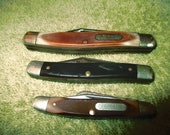 Vintage Three Old Timer Pocket Knivies
