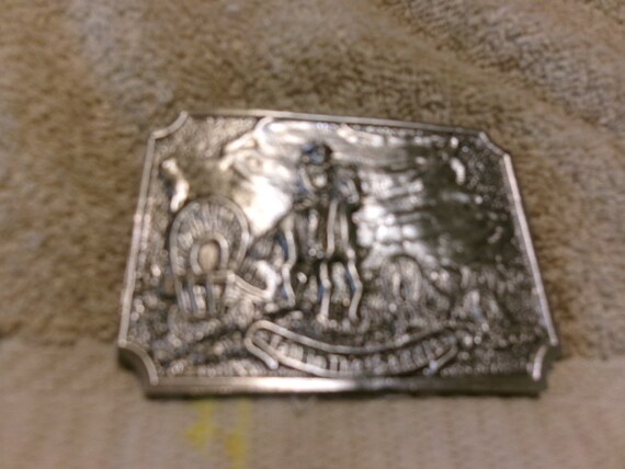 Belt, A Vintage, Buckle, Western, Enamel, Saddle, Vintage, 753