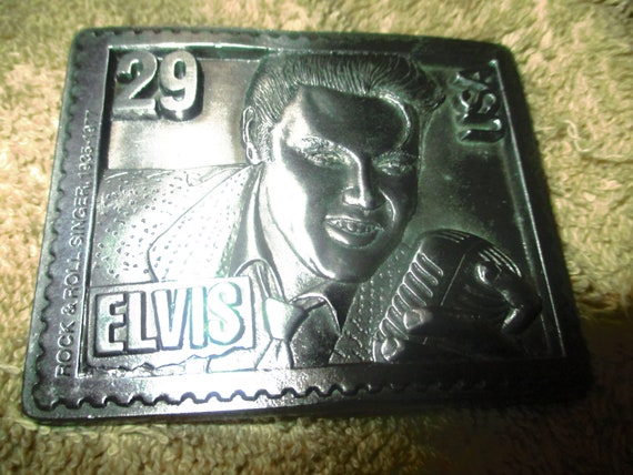 Vintage 1935 - 1977 29 cent Stamp Elvis Steel Buckle … - Gem