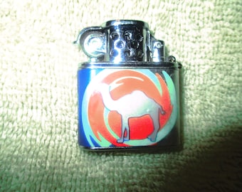 Vintage Camel Rainbow Flip Top Cigarette Lighter