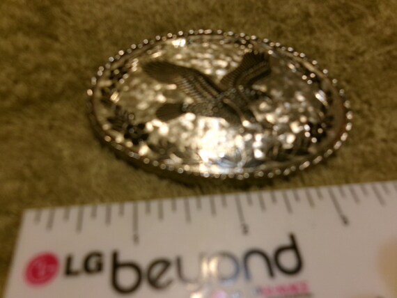 Vintage Soaring Eagle Solid Chrome Buckle by W - … - image 3