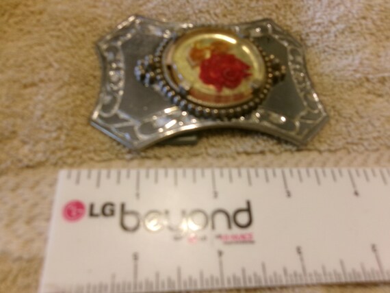 Vintage Rose Interchangable Solid Chrome Buckle - image 3