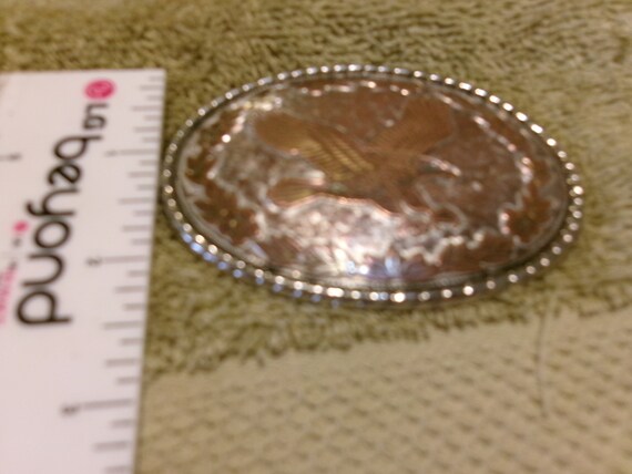 Vintage Soaring Eagle Solid Chome Buckle # 2 Made… - image 4
