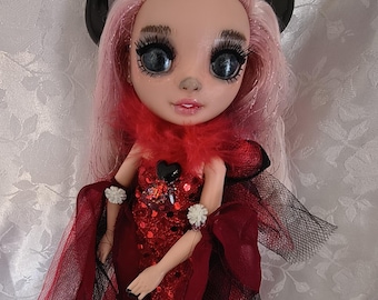 Beautiful Disaster an ooak Rainbow high doll art custom repainted Demon horns