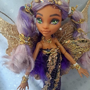 Lonnie ooak Monster high doll custom fairy repainted art Wings butterfly