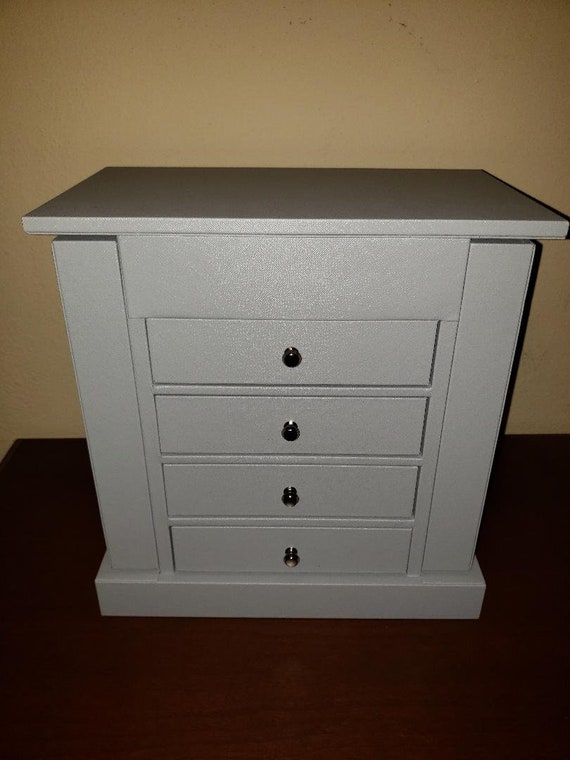 Jewelry Table Top Armoire Standing Jewelry Box Jewelry Etsy