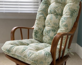 Custom Cushion Replacements for Glider or Rocking Chair in Magnolia Home Fashions Betsy Spa , Rocker Dutailier , Pad Nursery