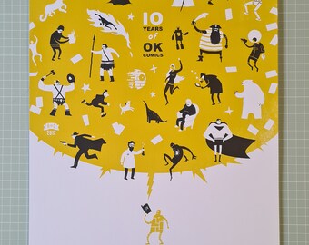 10 Years of OK COMICS - commemorative A3 silkscreen print