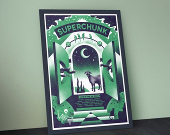 Superchunk - UK Tour 2023 - A2 silkscreen concert poster