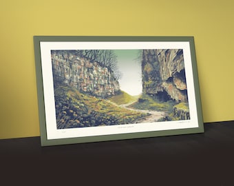 Trow Gill Gorge - 10 Colour Silkscreen Yorkshire Landscape Fine Art Print