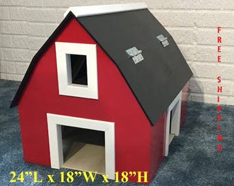 large wooden toy barn