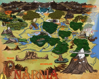 Narnia: Map of Narnia (Aslan version)