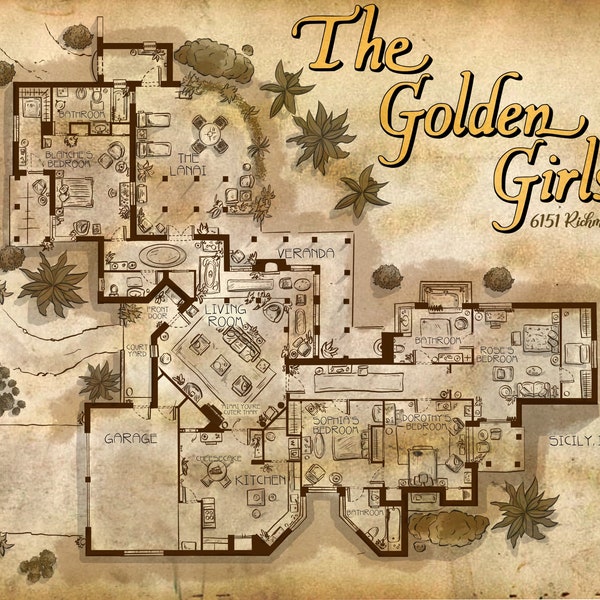 Map of the Golden Girls House