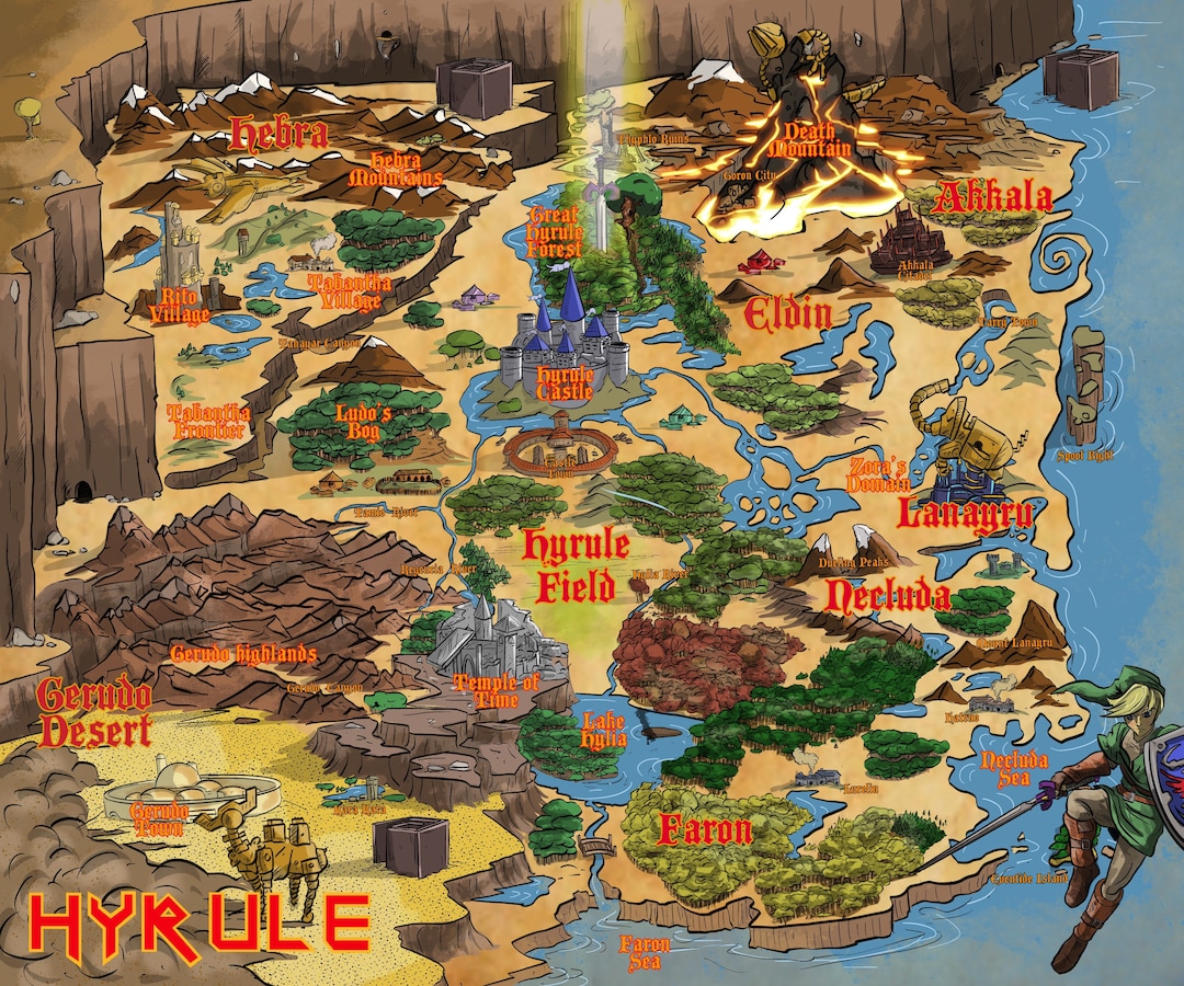 The Legend of Zelda: Breath of the Wild Eldin Region Map Map for