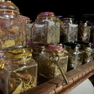 Custom Shaker Spell Jar – Handcrafted Ritual Jar for Love, Self Love, Protection, Baneful Protection, Divination, or Abundance Free Shipping