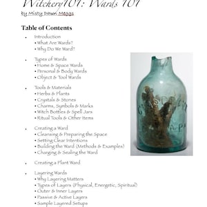 Witchery 101 - Wards: How to Create and Maintain Energetic Protection - PDF Instant Download