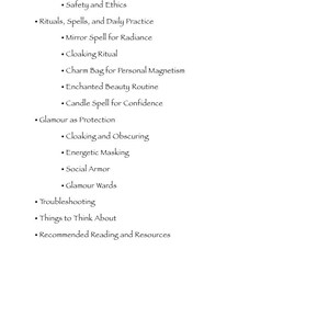 Witchery 101 - Glamour Magick: Beauty, Cloaking, and Perception - PDF Instant Download image 2