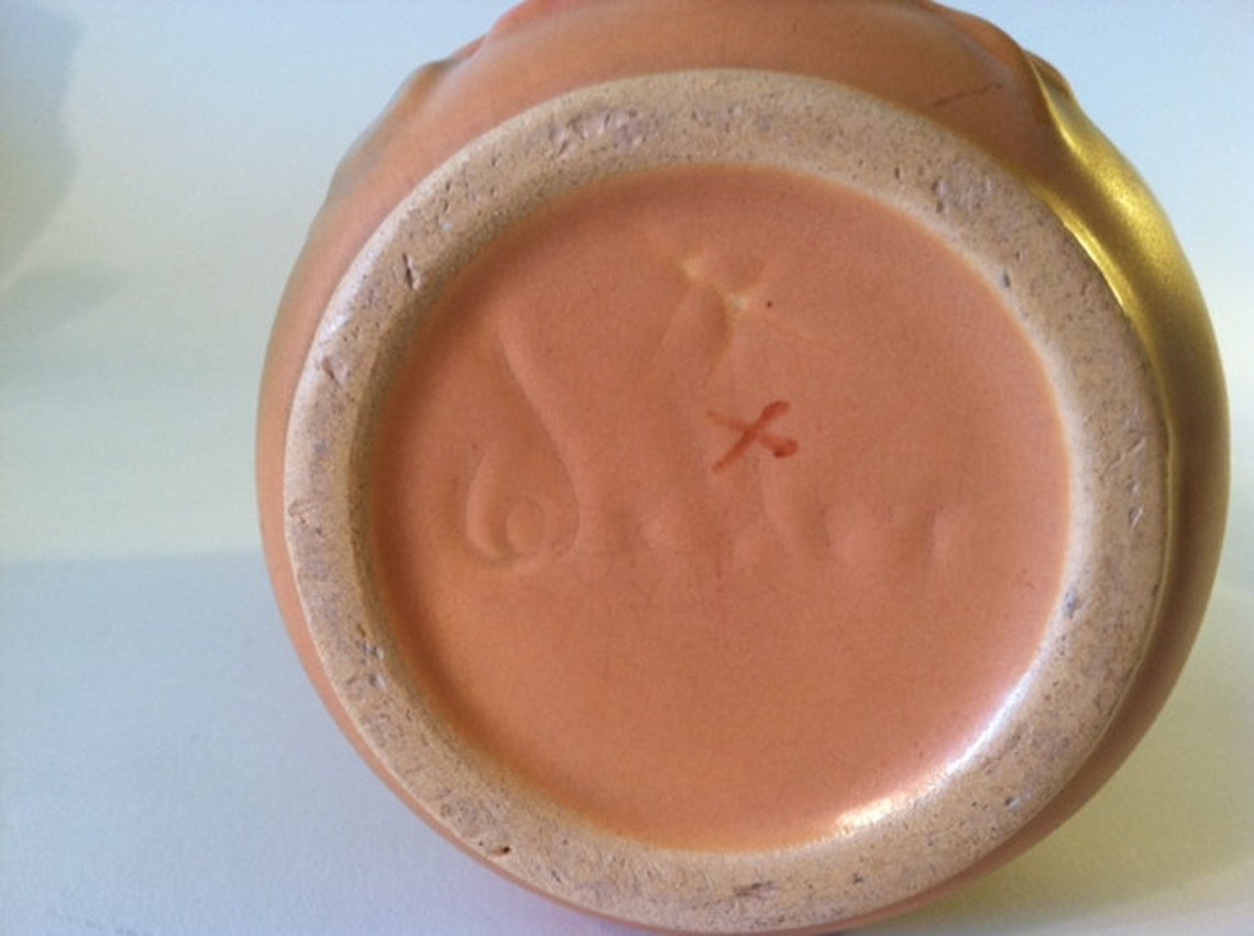 WELLER Wild Rose Pattern Vase 1930s | Etsy