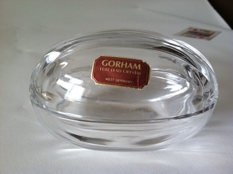 GORHAM Full Lead Crystal West Germany Dish With Lid Etsy