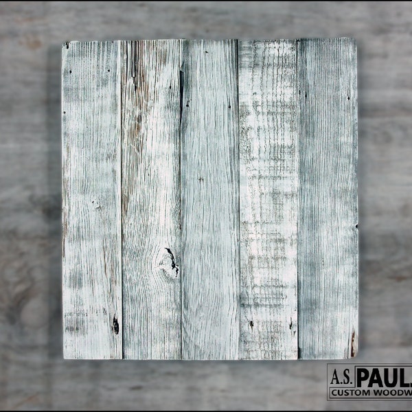 Rustic Blank Pallet, Weathered Wood Panel, Flat lay Food Photography Background, Wreath Display Board, Distressed White Grey Painted Finish