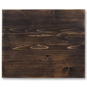 Dark Brown Stained Blank Wooden Panel. An Antiqued Rustic Distressed Flat Lay Photo Backdrop. A Metal Sign Mounting Board. Blank Sign Canvas