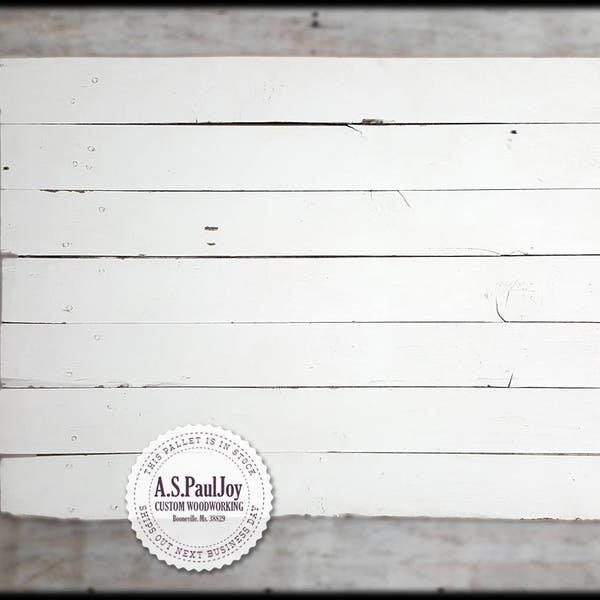 Distressed White Painted Pallet Blank Pallet Sign Wooden Photo Surface, Food Styling Board Photography Prop, Pallet Canvas, Pallet Wall Art