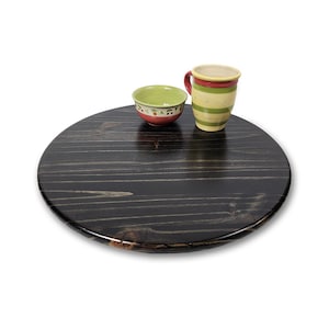 Black Lazy Susan Turntable – Recycled Pine with Food Safe Ebony Gloss Finish