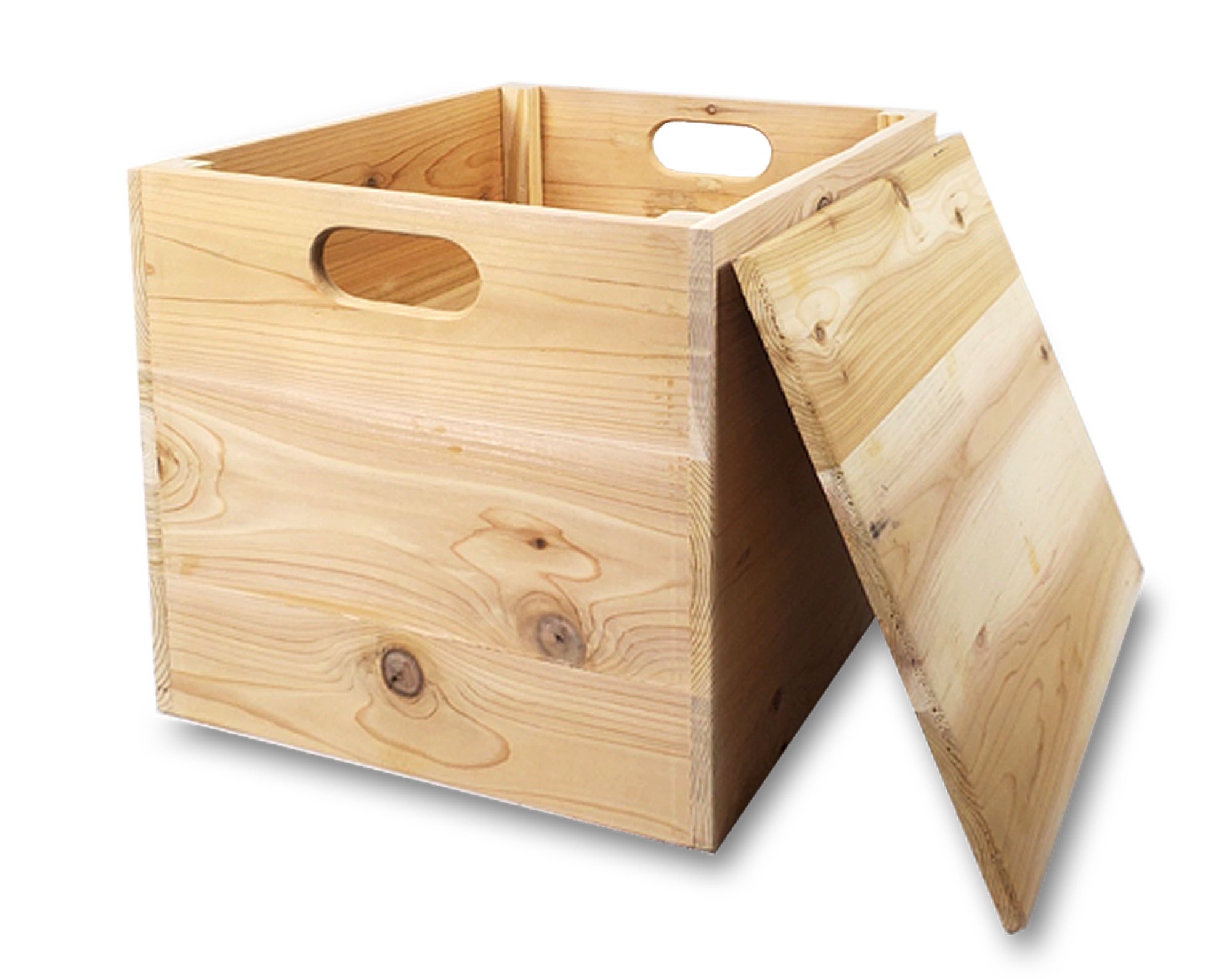 Wooden storage sale crate with lid