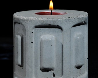 Cement Candle Holder, Future Relic #1