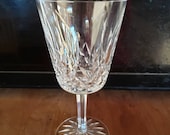 Waterford Lismore pattern crystal water goblet