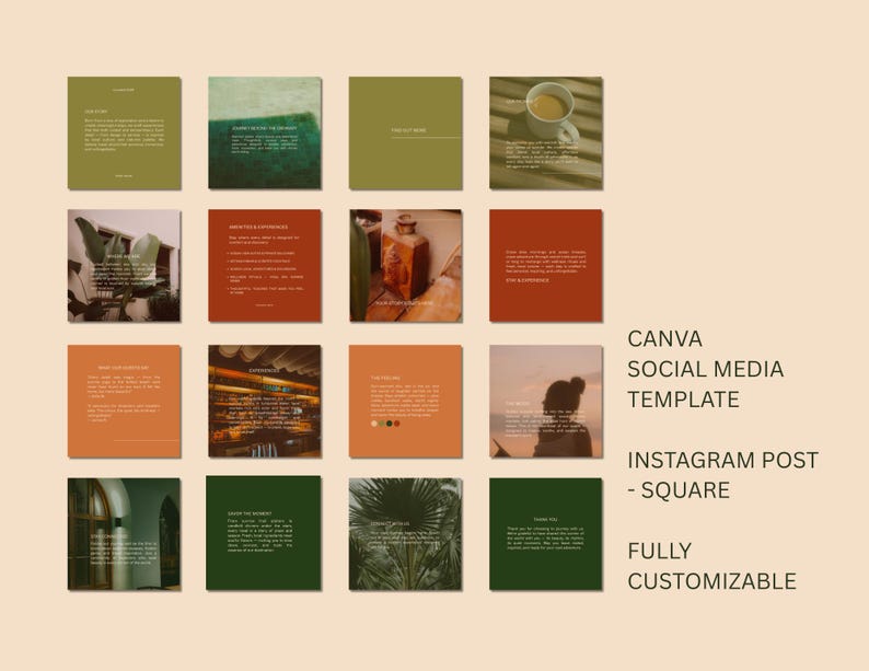 Social Media Branding Template | Canva | Vibrant - Earth Tone ...