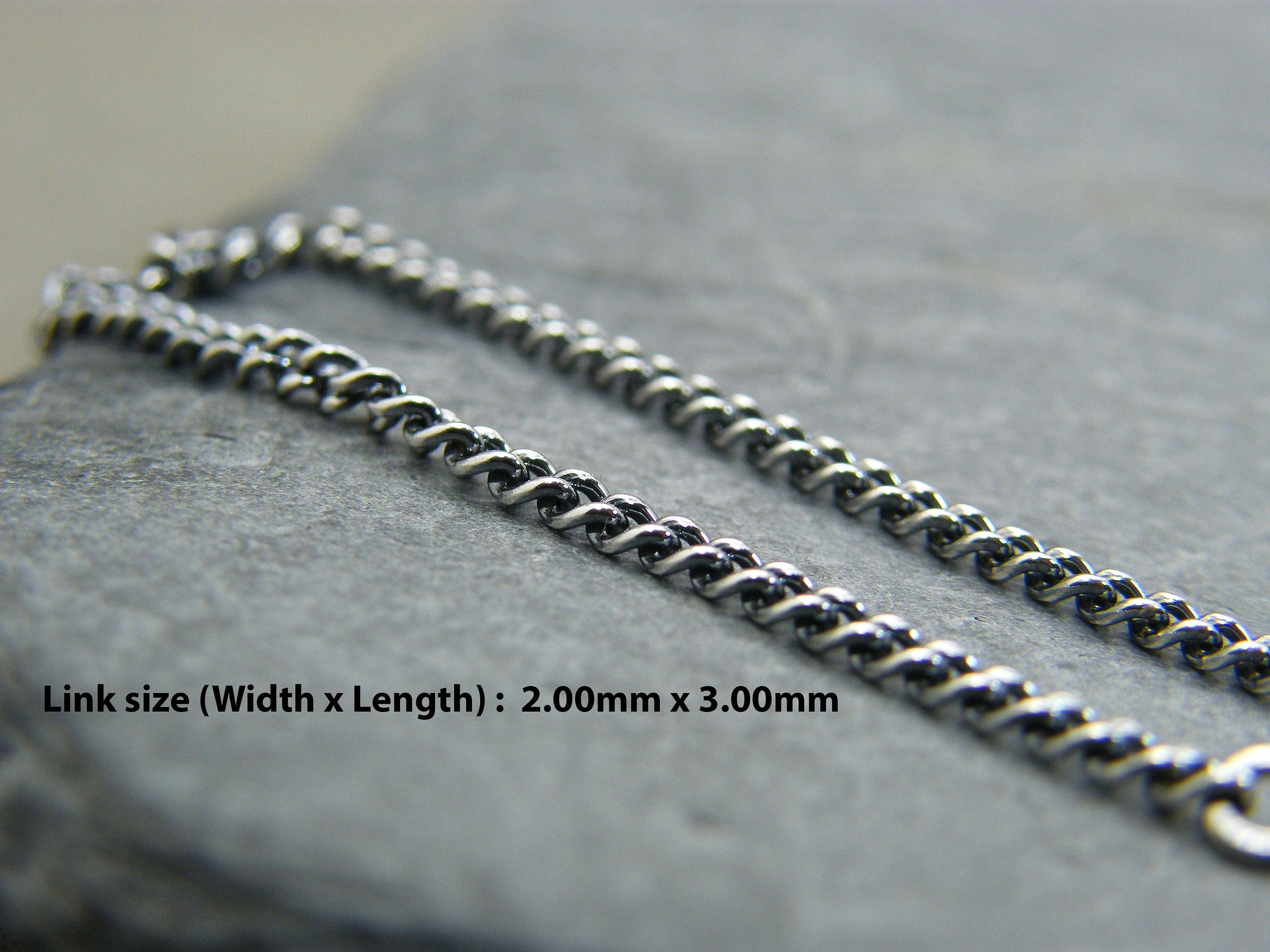 Sterling Silver Curb Chain Bracelet Antique Silver Bracelet Etsy UK