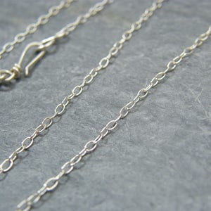 Sterling silver chain ~ Silver necklace ~ Sterling silver trace chain ~ Jewellery making supplies ~  Handmade clasp ~ Fine silver chain ~