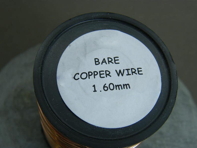 Copper wire 1.6 mm gauge bare copper wire Antique copper wire 16g copper wire Jewellery supplies Wire wrapping Jewelry wire UK image 2