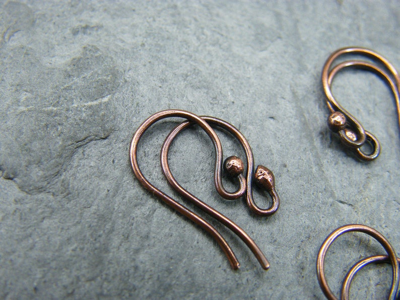 Handmade Antique Copper Earring Wires Ear Hooks Antique Etsy UK
