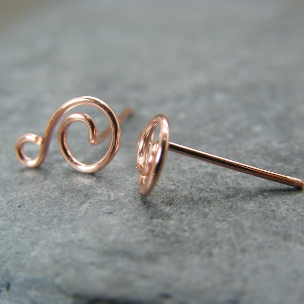 Copper earring posts ~ Handmade copper findings ~ Handmade copper earring posts ~ Unique artisan solid copper findings ~ Solid copper posts