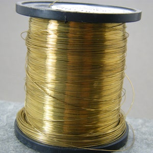 Brass wire ~ 0.3 mm gauge bare brass wire ~ Yellow brass wire ~ 28g brass wire ~ Jewellery supplies ~ Wire wrapping ~ Brass Jewelry wire ~