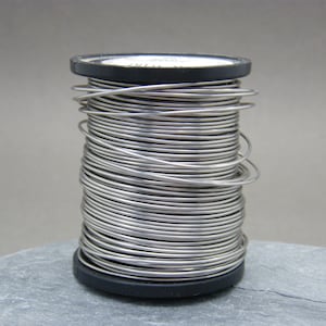 Stainless steel wire ~ 1mm gauge stainless steel wire ~ Steel jewellery wire ~ 18g steel wire ~ Jewellery supplies ~ Wire wrapping ~ Wire