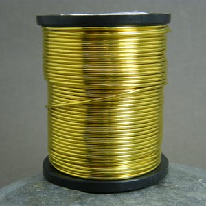 Brass wire ~ 1.25mm gauge bare brass wire ~ Solid brass wire ~ 16g brass wire ~ Jewellery supplies ~ Wire wrapping ~ Jewelry wire ~ UK