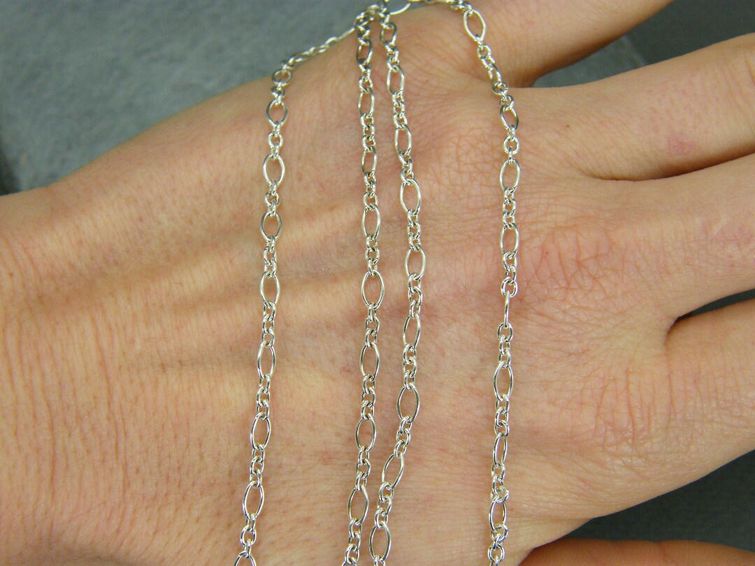 Sterling Silver Necklace Silver Chain Hammered Sterling Silver Chain