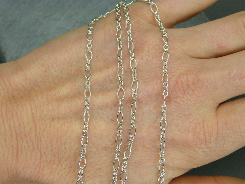 Antike Silberkette Sterling Silber Halskette Silberkette Sterling Kette Schmuckherstellung Zubehör Handgemachter Verschluss Halskette Bild 3