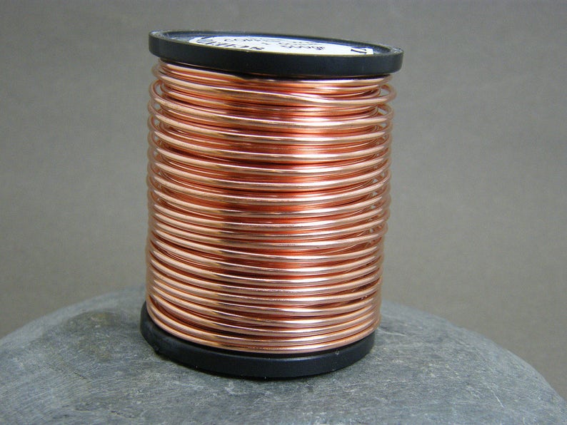 Copper wire 1.6 mm gauge bare copper wire Antique copper wire 16g copper wire Jewellery supplies Wire wrapping Jewelry wire UK image 1