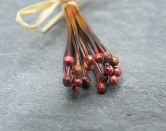 Copper Ball Head Pin - Copper Headpins - Copper Findings - Jewellery Making Supplies -  Ball End Head Pin - Headpins ~ Rustic ball head pins