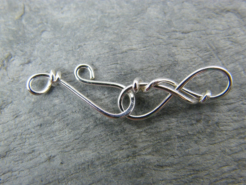 Sterling Silver Artisan Clasp Wire Wrapped Handmade Etsy UK