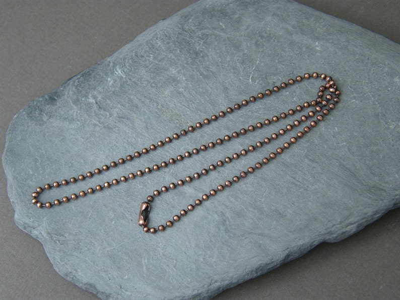Copper Ball Chain Antique Copper Chain Copper Necklace Etsy